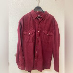 GREAT NORTHWEST CLOTHING COMPANY Men’s Oxblood 💯 Cotton Flannel Shirt XXL
